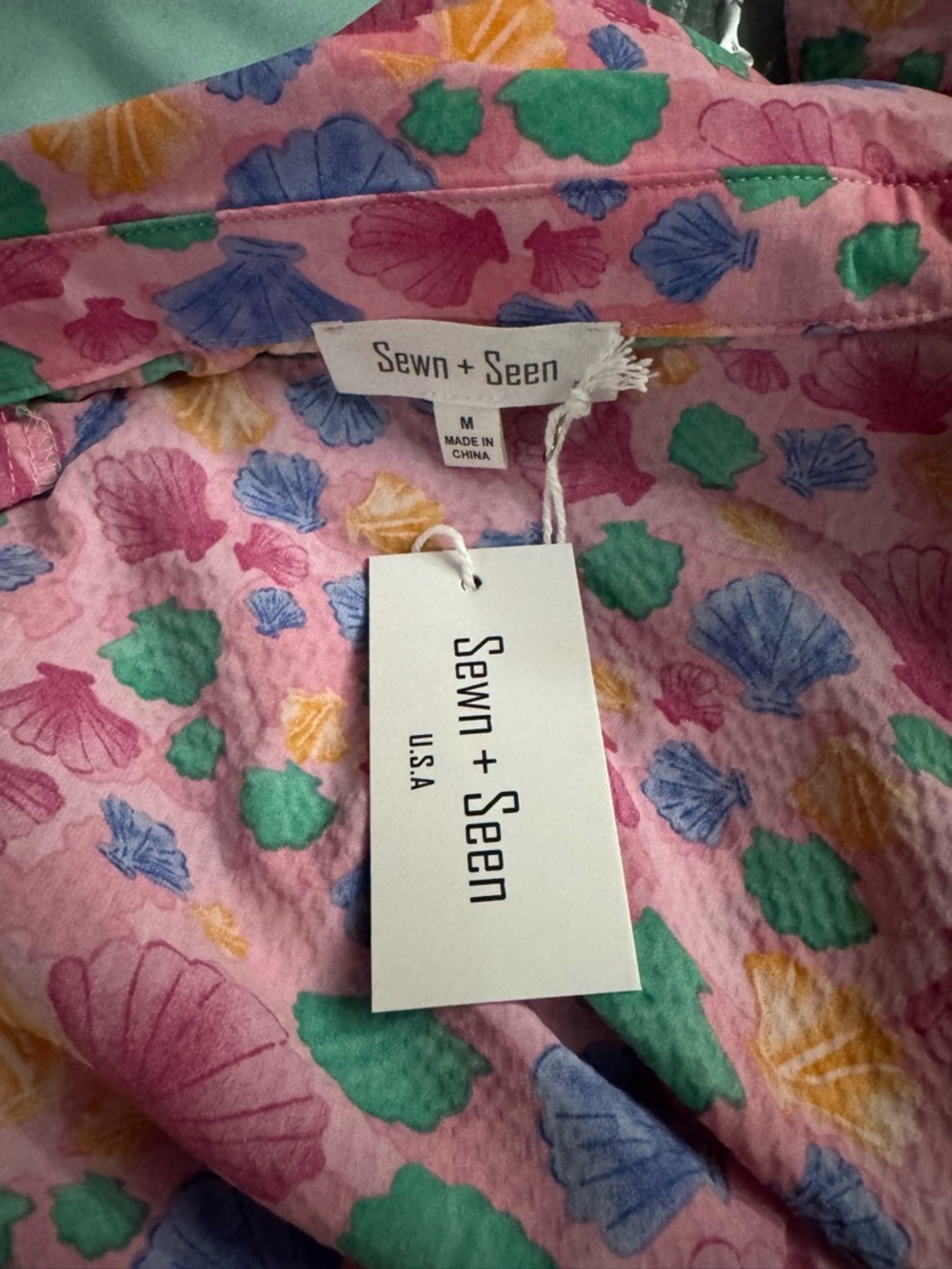 NWT SULLIVAN SEASHELL PRINT SHIRT DRESS - Picture 12 of 13